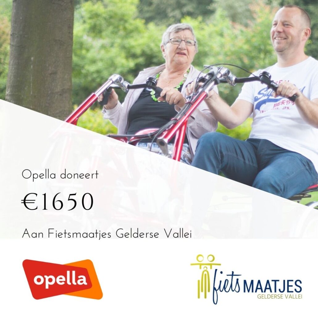 Foto van mensen op de duofiets